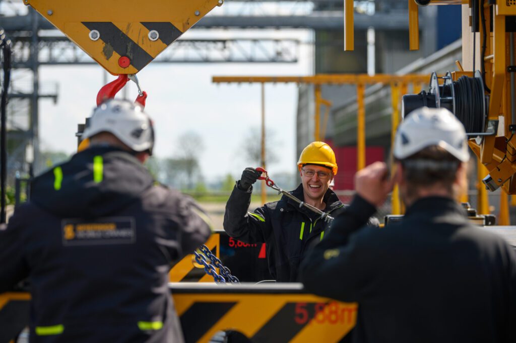 Operators having fun during Spierings training
