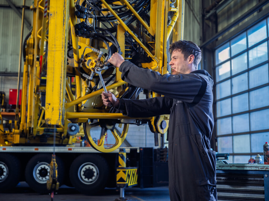 Spierings Service Engineer at work